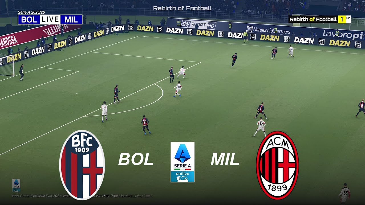 🔴LIVE | Bologna vs Milan - Giornata 23, Serie A 2025/26 - Full Match Simulation PES