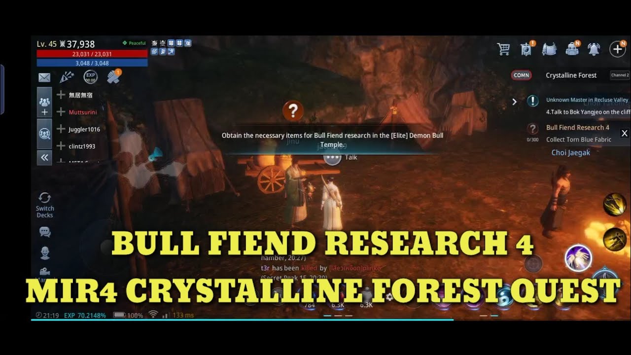 BULL FIEND RESEARCH 4 MIR4 CRYSTALLINE FOREST QUEST