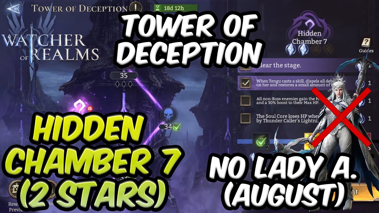 Tower of Deception Hidden Chamber 7 - 2 Stars (August) | Watcher of Realms