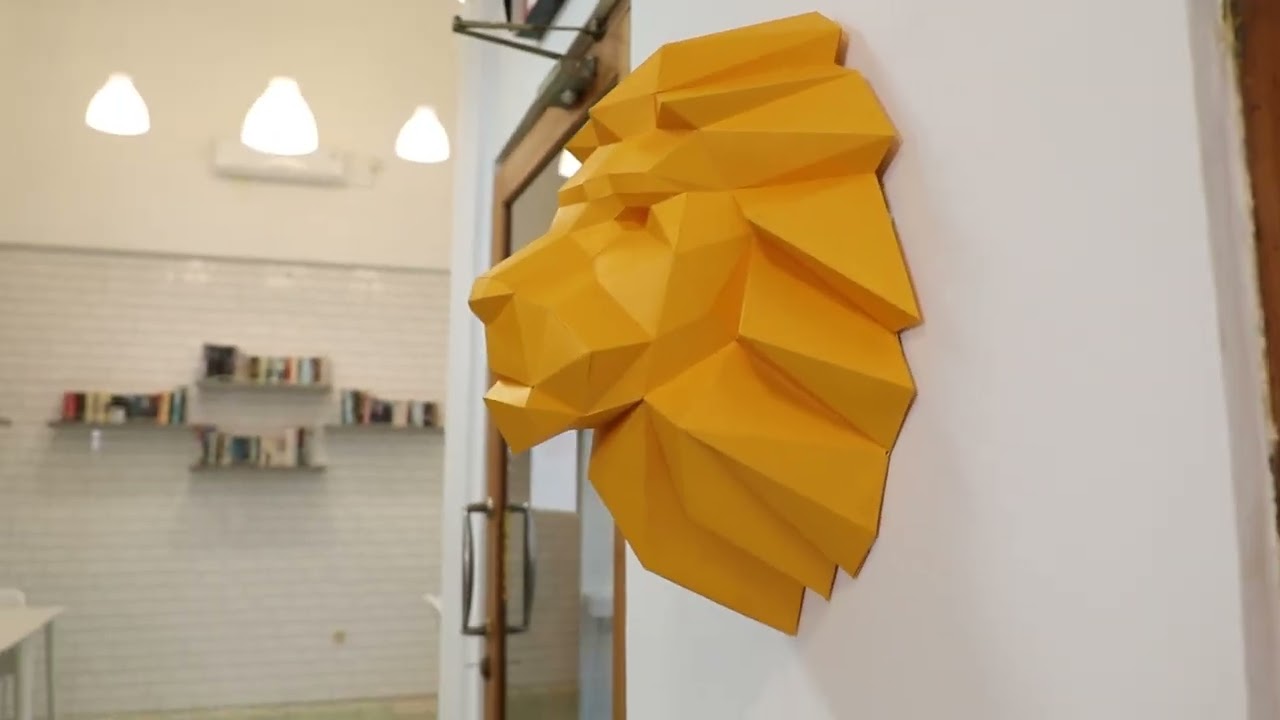 Create Unique Wall D&eacute;cor with Papercraft World 3D Papercraft Wall Art DIY Kits &ndash; Lion Head