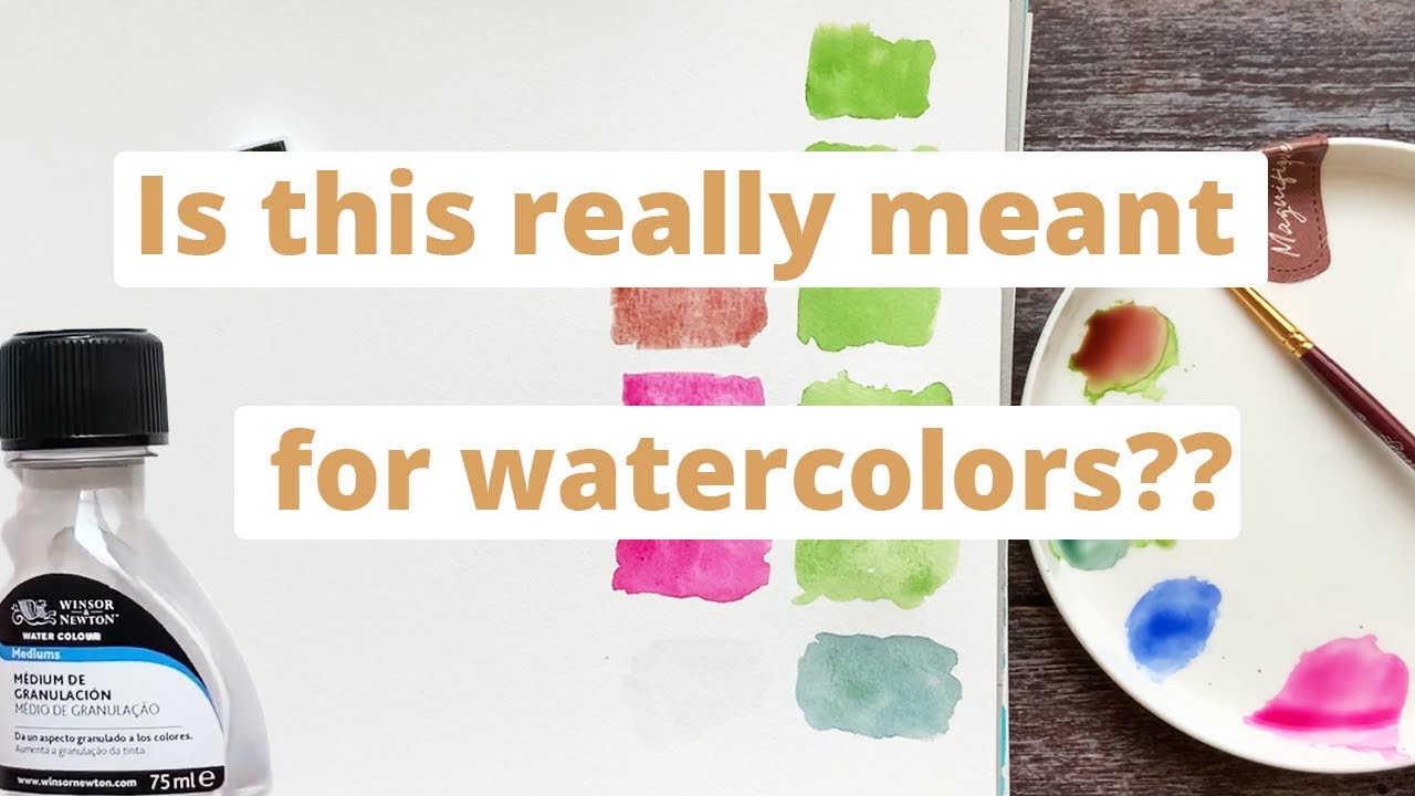 Winsor & Newton granulating medium for watercolors - is there a way to make this work?
