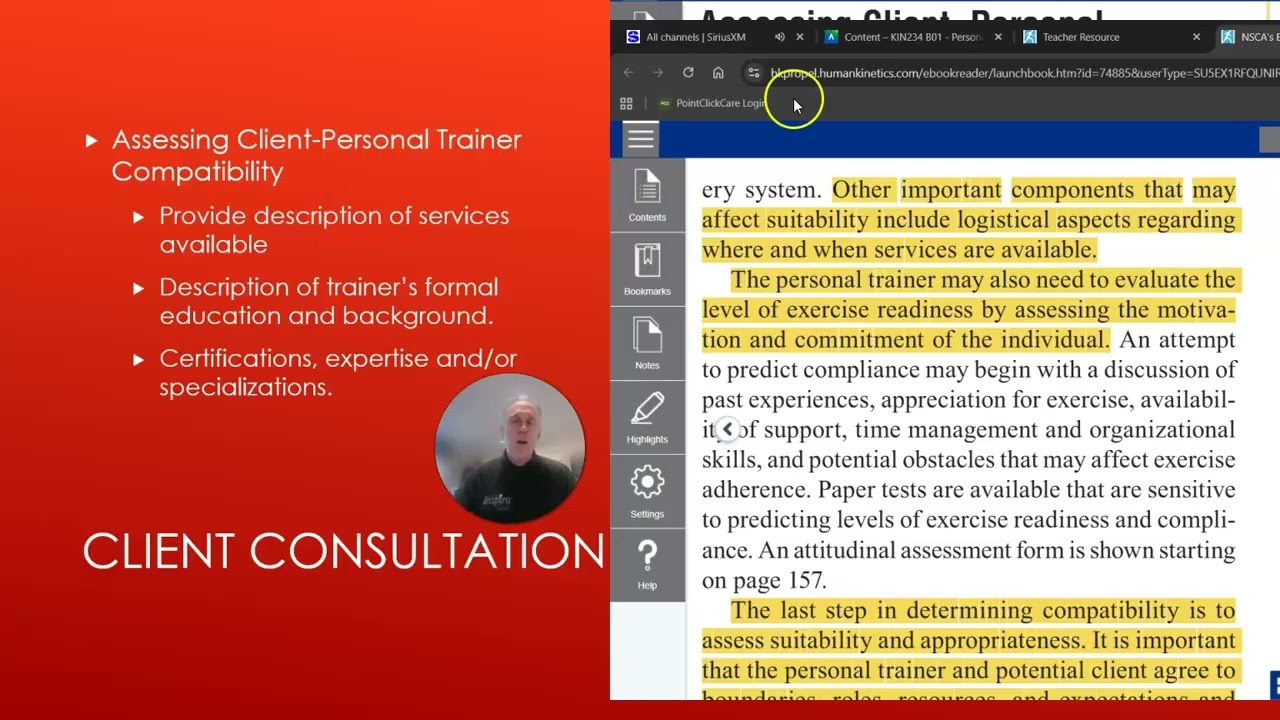 NSCA Ch#9 Purpose of Consultation, Client Consultation, and Risk Management