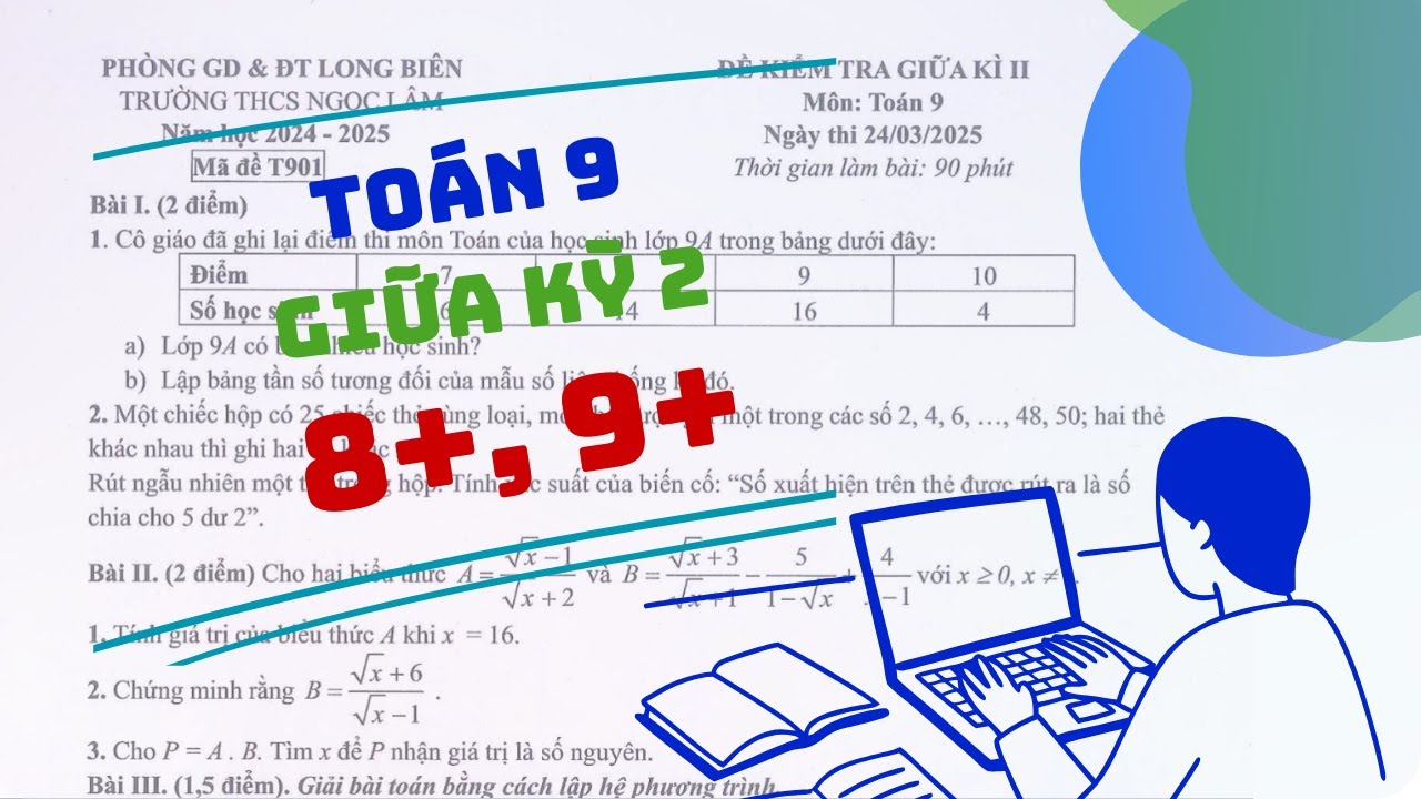 Toán 9 - Giữa HK2 - Mục tiêu 8+, 9+ - Trường Ngọc Lâm