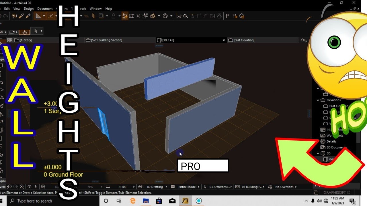 How to create CUSTOM WALL HEIGHTS in Archicad like a PRO😊