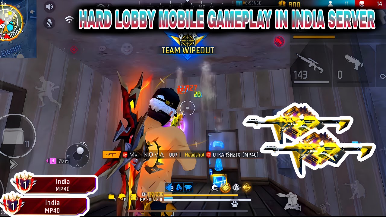 Grandmaster Hard Lobby Mobile Gameplay In Top 1 Server☠️😈| Garena Free Fire 