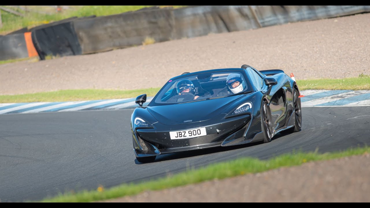 McLaren 650S goes off track at Knockhill .