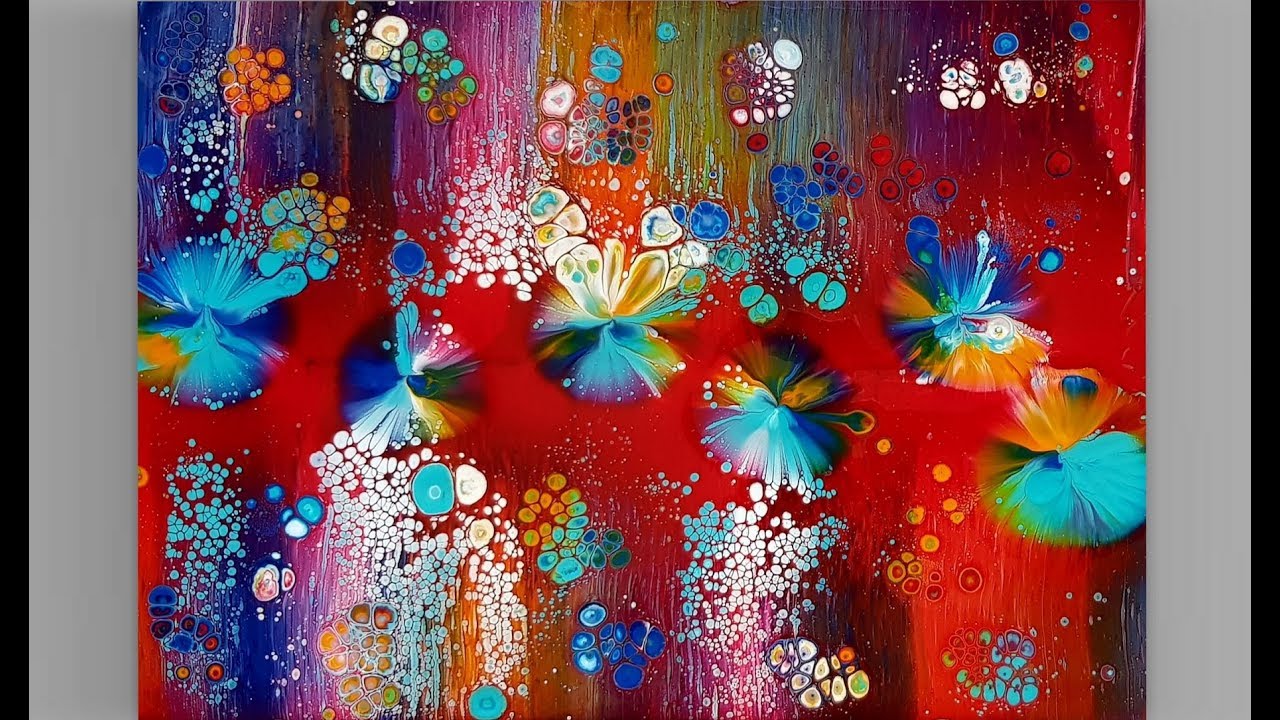 #288 Oriental Swipe With Balloon Dip Acrylic Pour