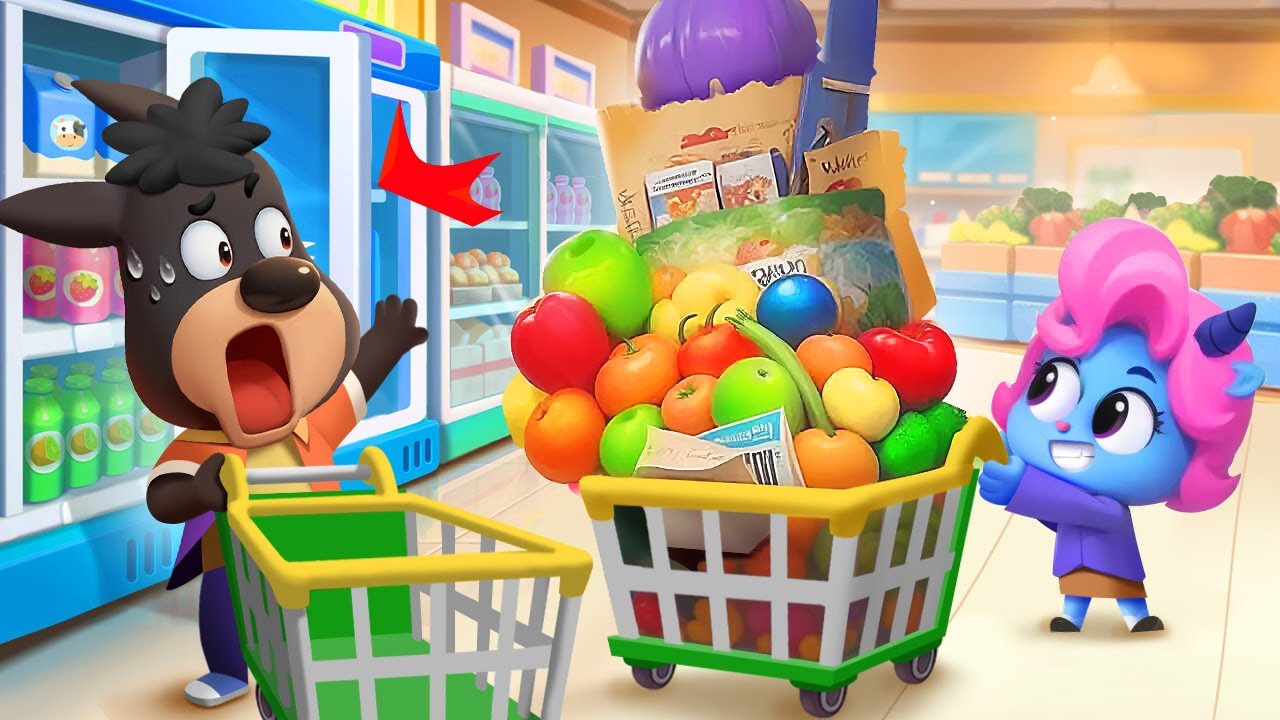 Compras en el Supermercado 🛍️ Dibujos Animados 🔍Sheriff Labrador en Español