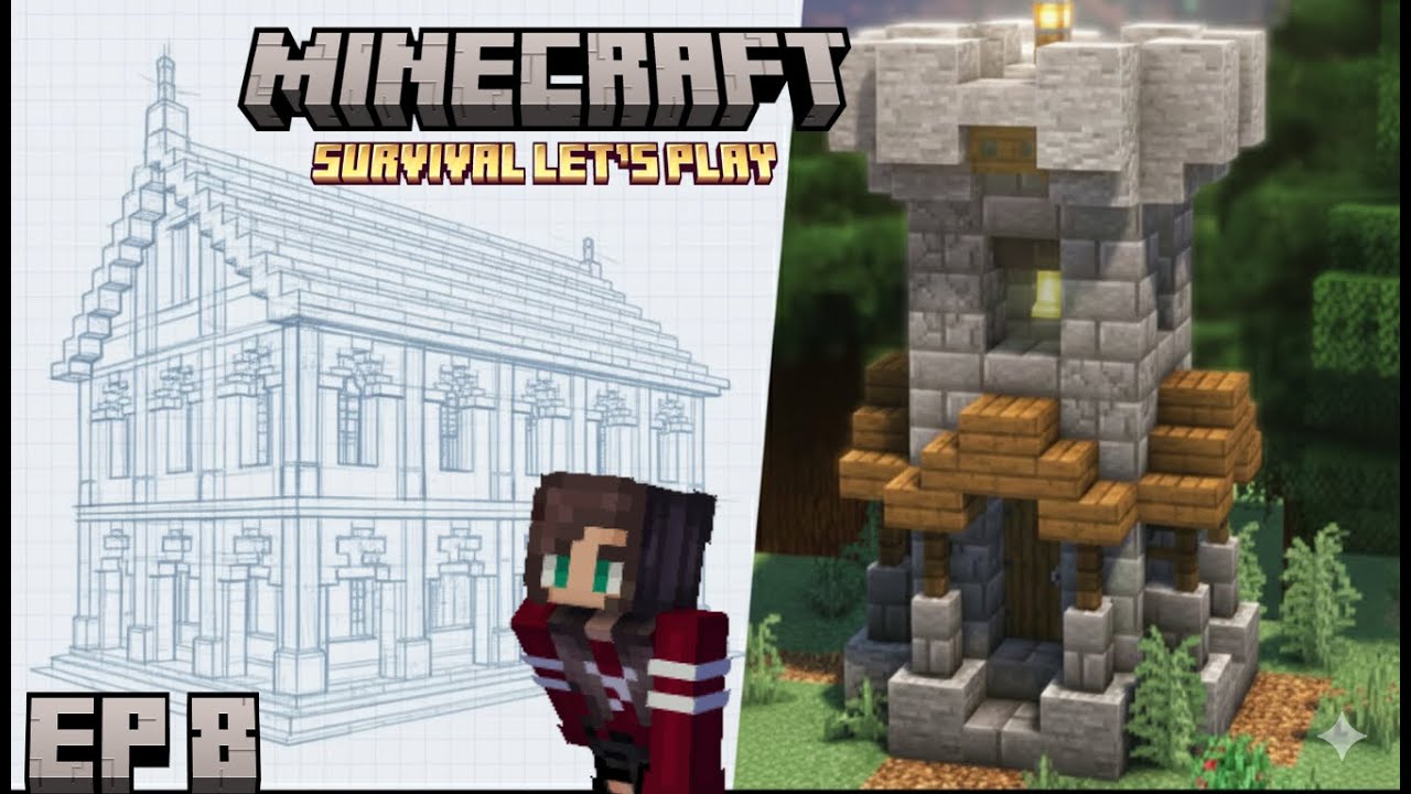 Minecraft Let's Play | From Bell Tower to Library Plans - Your Choice Matters!