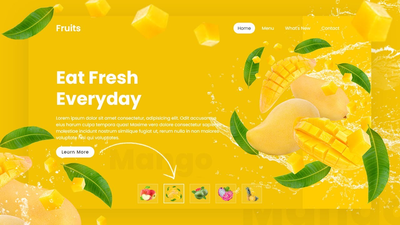 How to Make Responsive website using Html and CSS Step by Step | Website With Image Slider