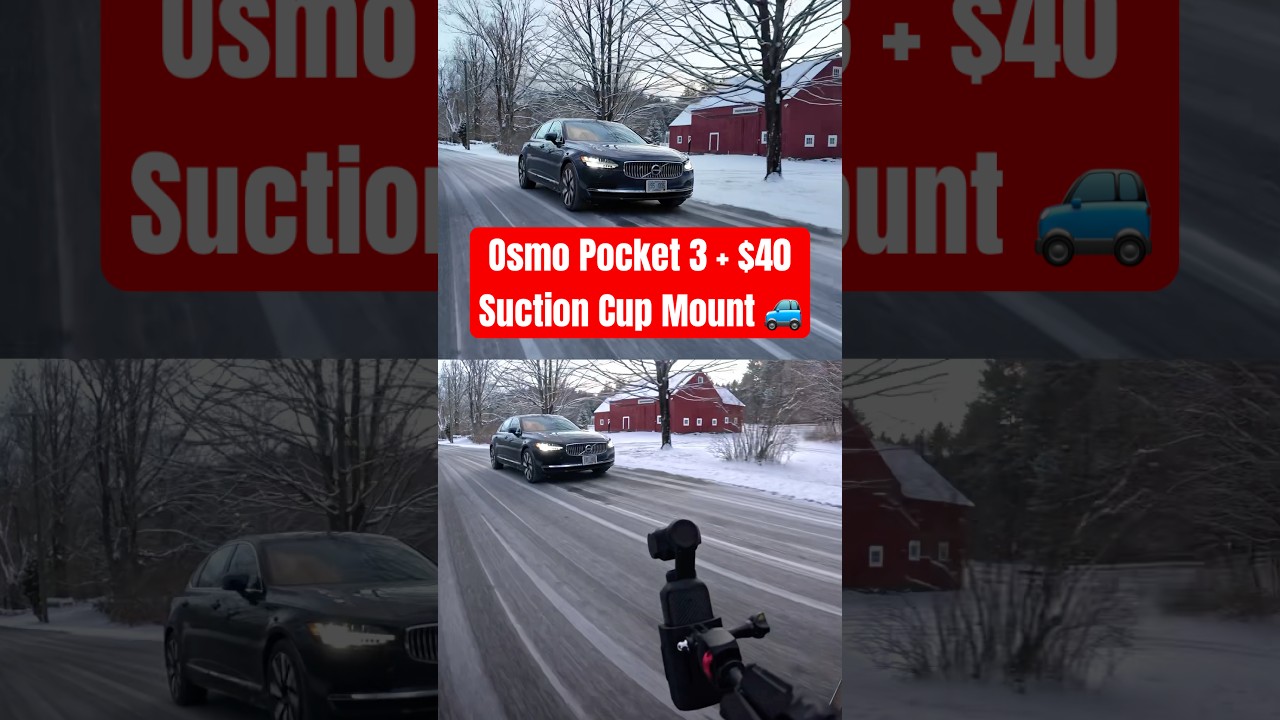 DJI Osmo Pocket 3: Cinematic Winter Car Filming 🚙 #osmopocket3