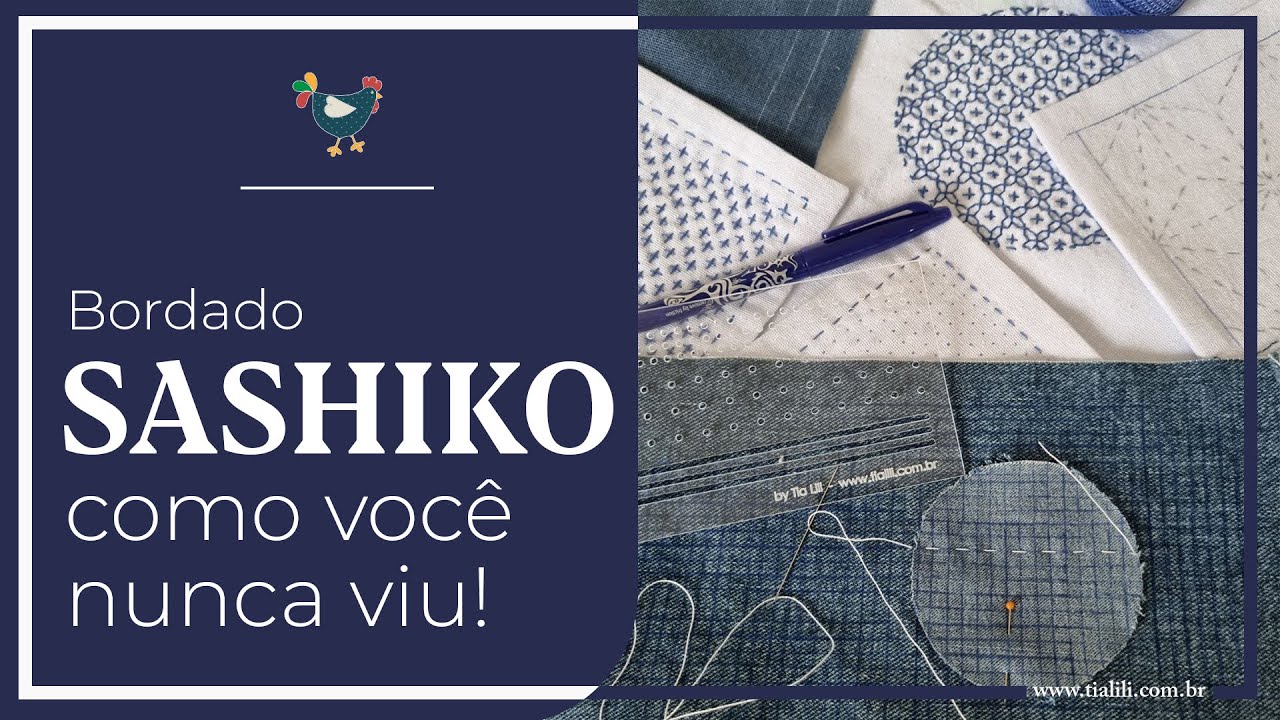Régua para SASHIKO: o bordado japonês ficou mais fácil! Passo a passo para iniciantes #bordado