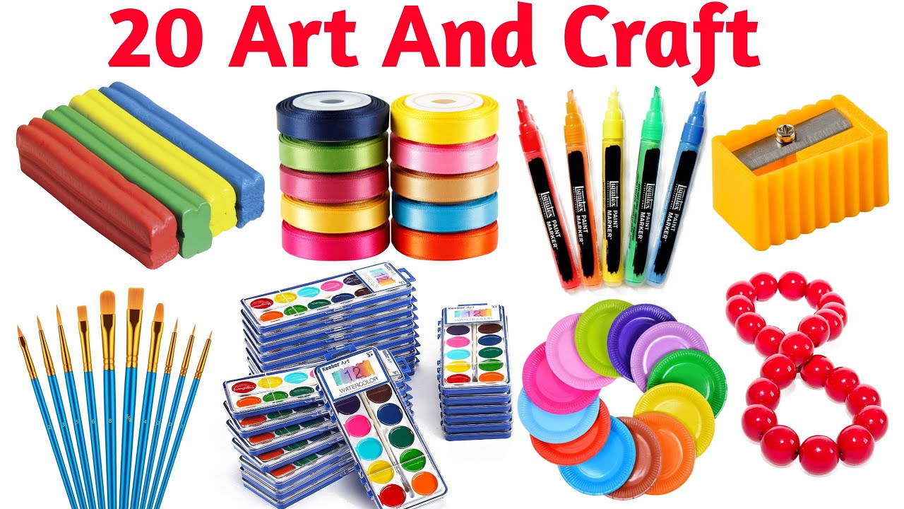 20 Art and Craft Objects Names | Learn Art and Craft in English | Educational Video for Kids