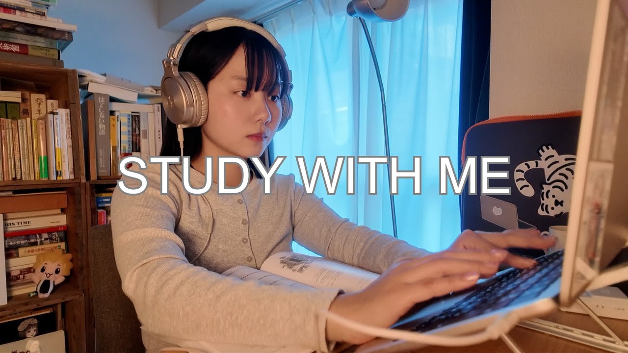 90min STUDY WITH ME(DOG)📕｜real time, real sound, no music