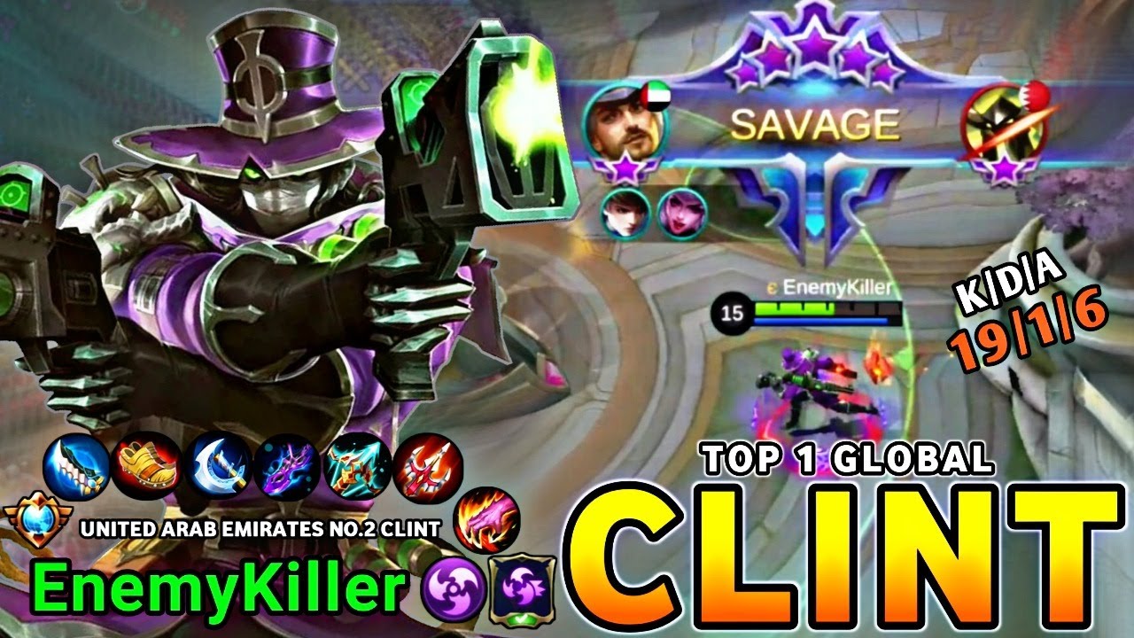 Clint Unstoppable Build - Top 1 Global Clint by EnemyKiller - Mobile Legends