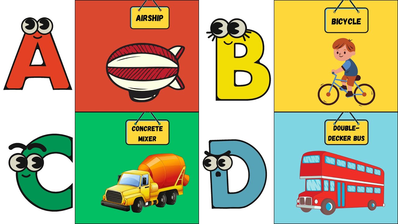 ABC Vehicles Song 🚗✈️🚤 | A Fun A to Z Learning Adventure for Kids | #abcd #kids
