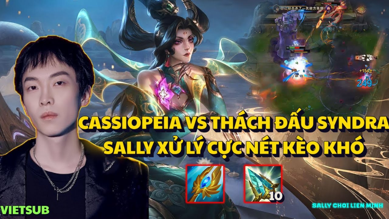 Sally Cầm Cassipopeia Đi Mid Xử Lý Cực Nét Kèo Khó Với Thách Đấu Syndra Carry Combat