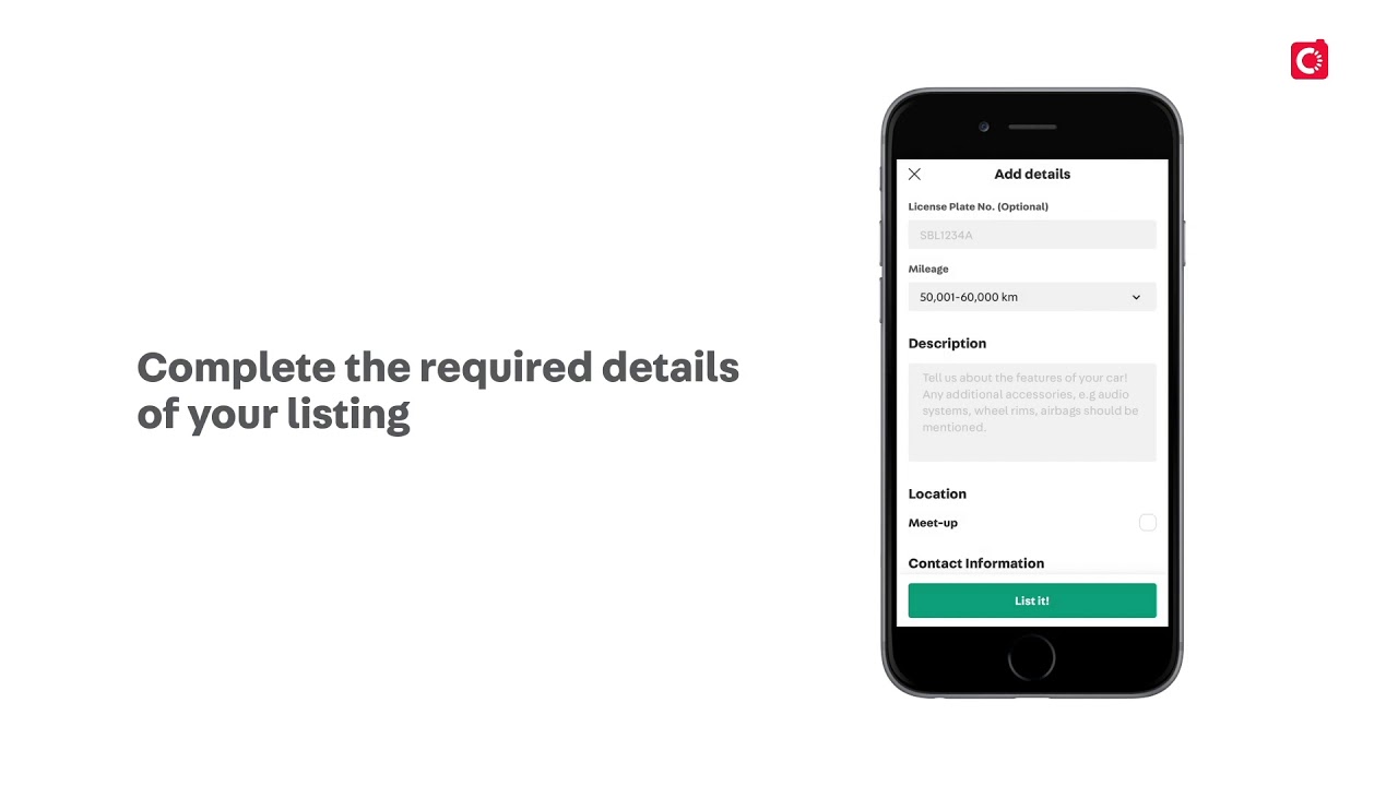 How to post a car listing on the Carousell app