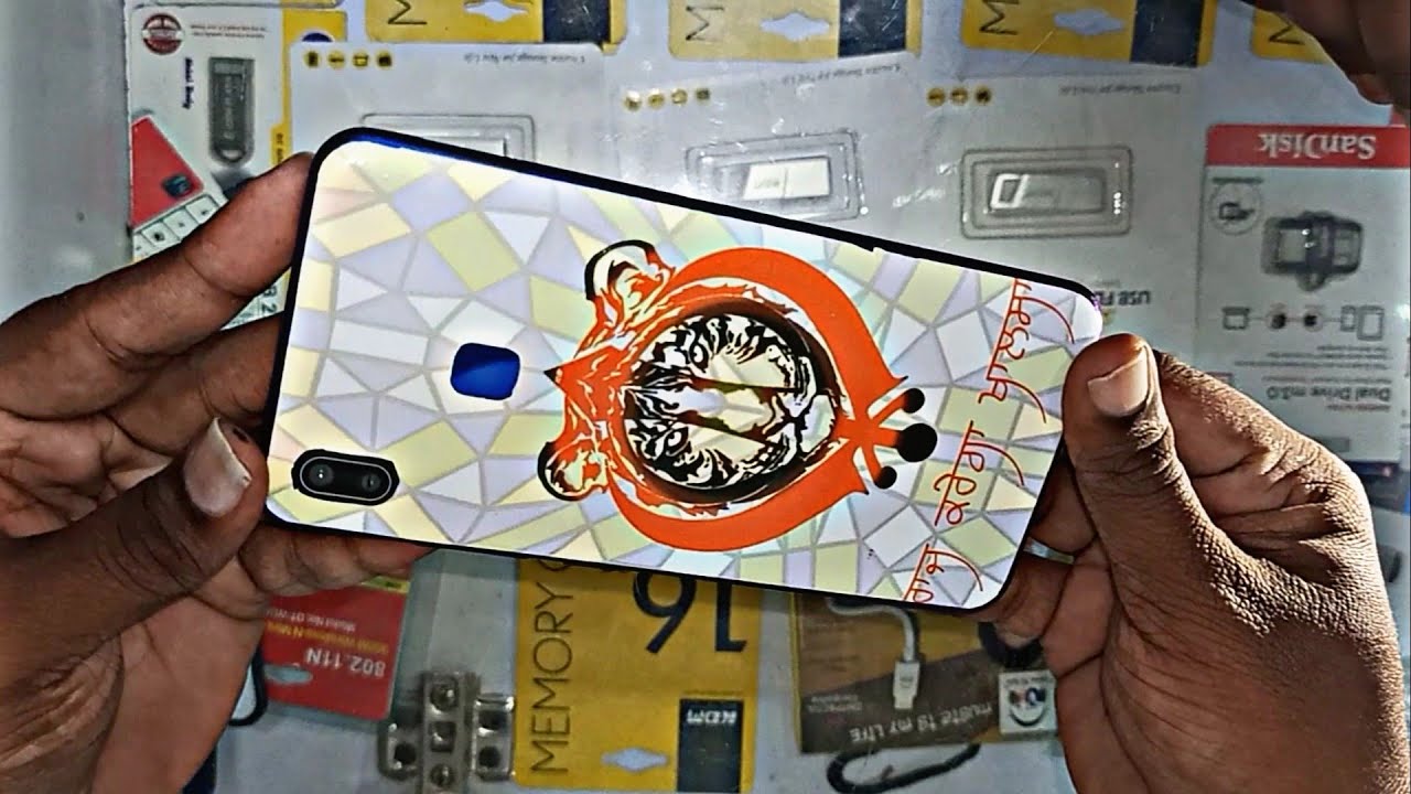 Mobile back 3D design sticker lamination