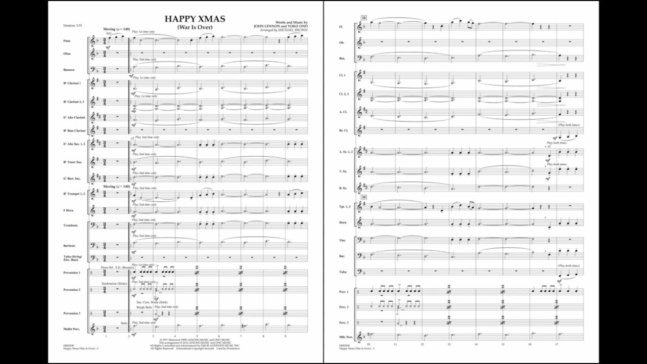 Happy XMas (War Is Over) arr. Michael Brown