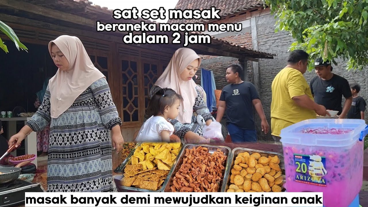 masak beraneka macam menu dalam 2 jam