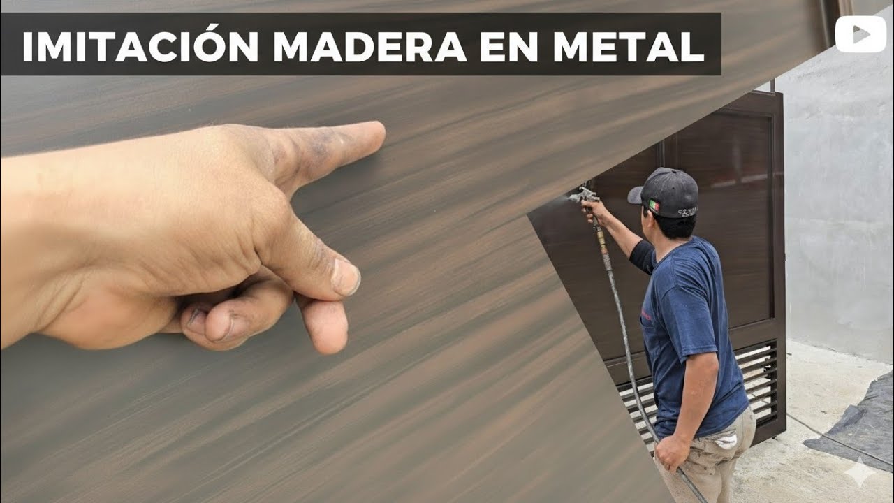 Cómo pintar el METAL con apariencia de MADERA (Paso a paso) (portón de metal en acabado patinado)