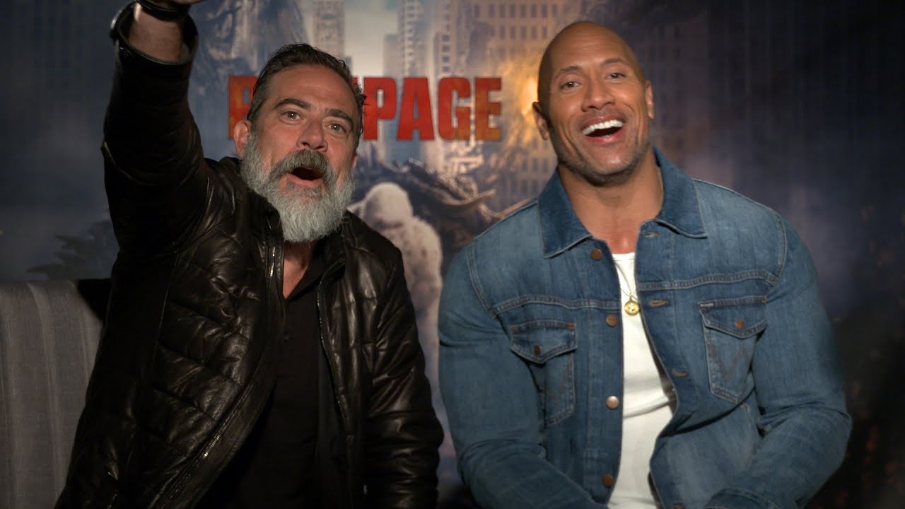 THE BEST DWAYNE JOHNSON & JEFFREY DEAN MORGAN INTERVIEW EVER! (RAMPAGE WORLD PREMIERE)