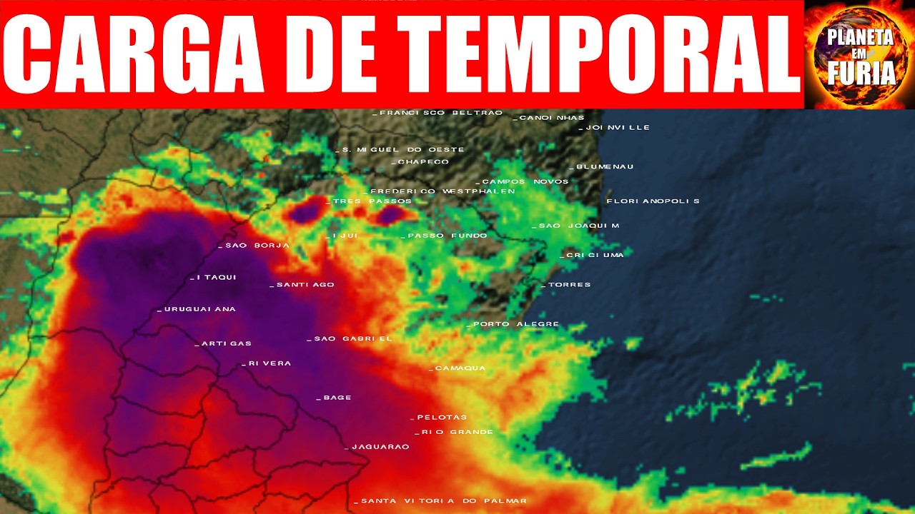 vendaval e granizo veja o que esta ocorrendo agora no sul