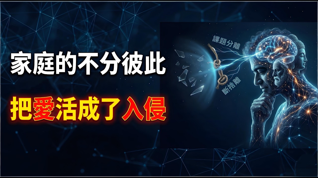 華人家庭的不分彼此    為何成了痛苦根源？揭開越界關心的真相  你正把愛活成了入侵！#納瓦爾 #蘇格拉底 #關係認知 #心理療癒 #課題分離