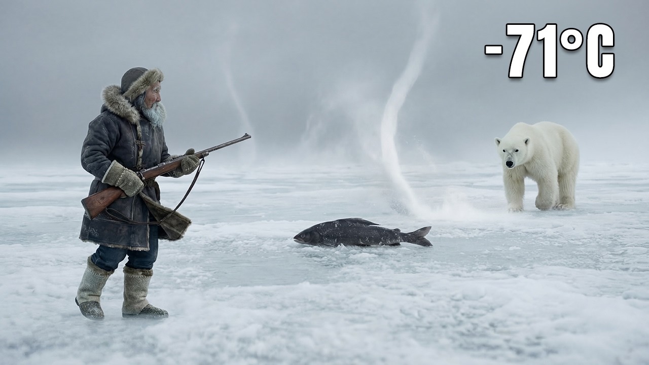 77 Year Old Fisherman Survives Polar Bear Encounter in Yakutia -71°C