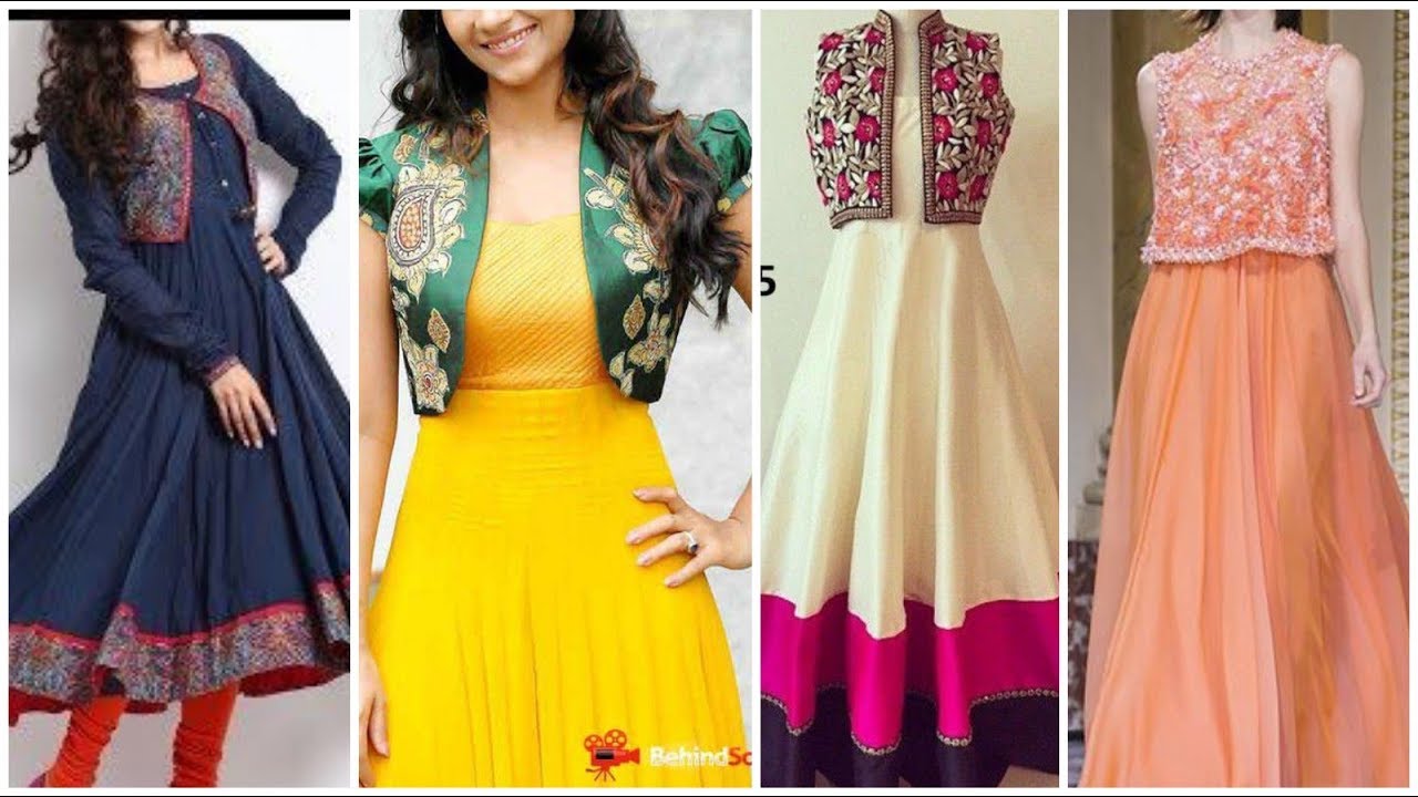 Top 30 shrug on gown indian Dress + shrugs /Jackets Designs || long Frock Designs For Girls