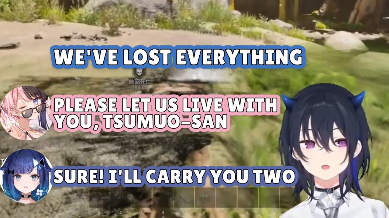 URUHA AND HINANO ASKING TSUMUGI KOKAGE TO ADOPT THEM [ICHINOSE URUHA/VSPO]