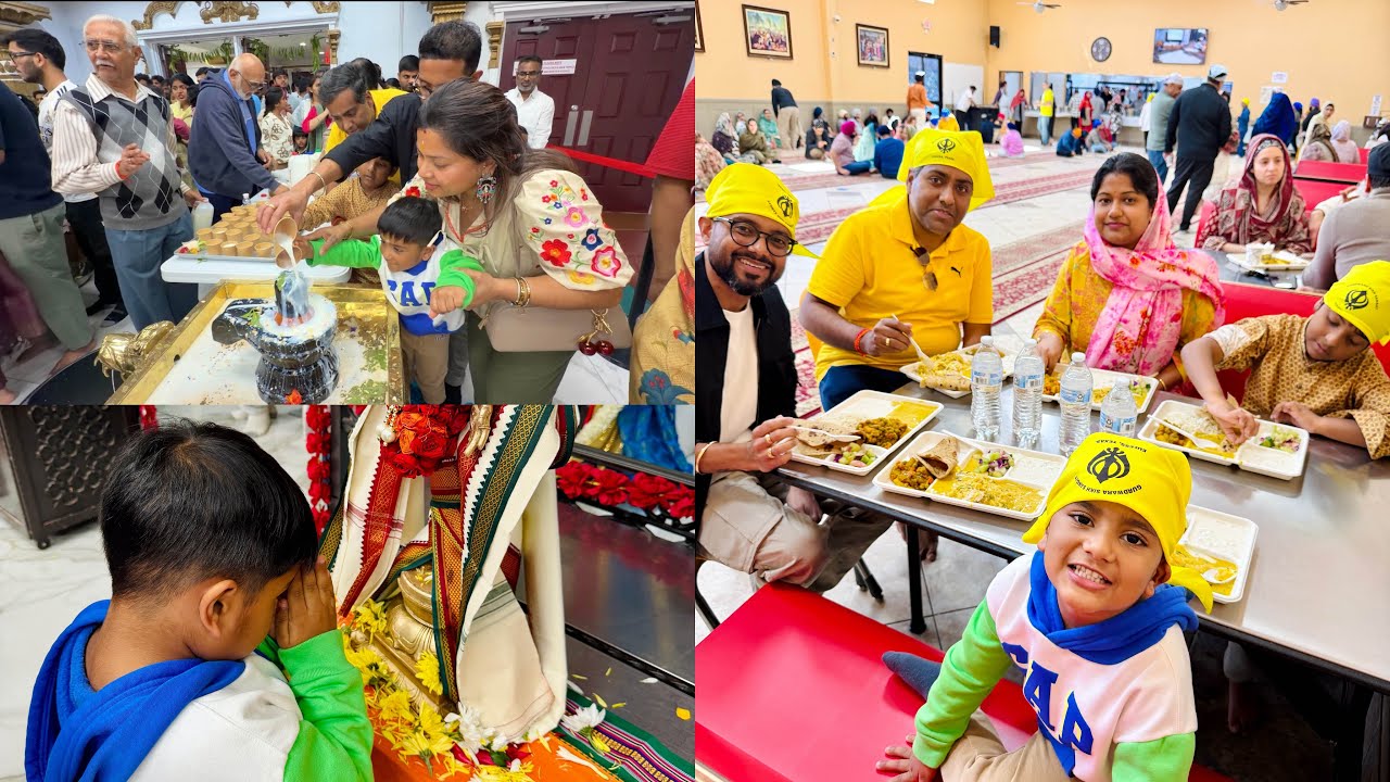 Dallas Gurudwara Langar এ Best Lunch 🇺🇸 Maha Shivratri উৎসব DFW Hindu Temple এ ❤️ #familyvlog 