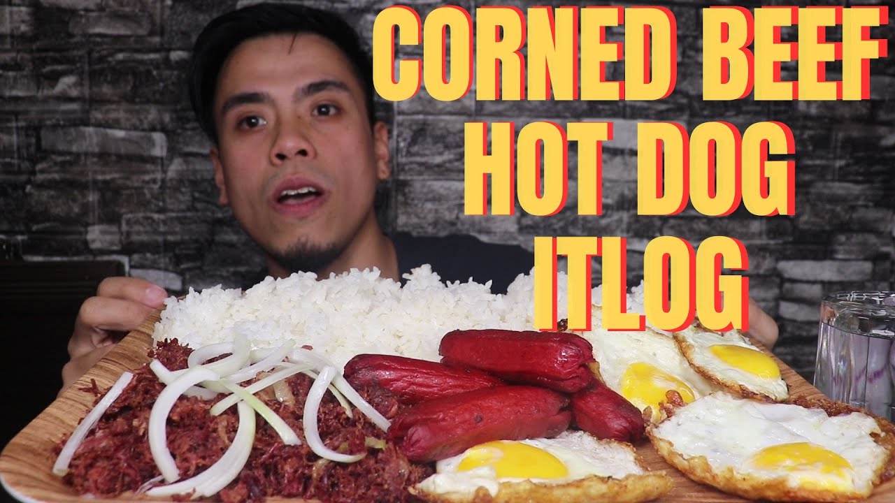CORNED BEEF HOT DOG ITLOG MUKBANG