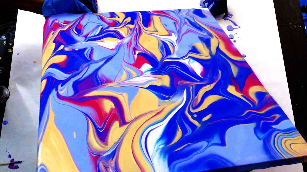 🎨 Mesmerizing Puddle Pour Magic: Jewel Tones & Gold Swirls | Acrylic Pouring - Fluid Art
