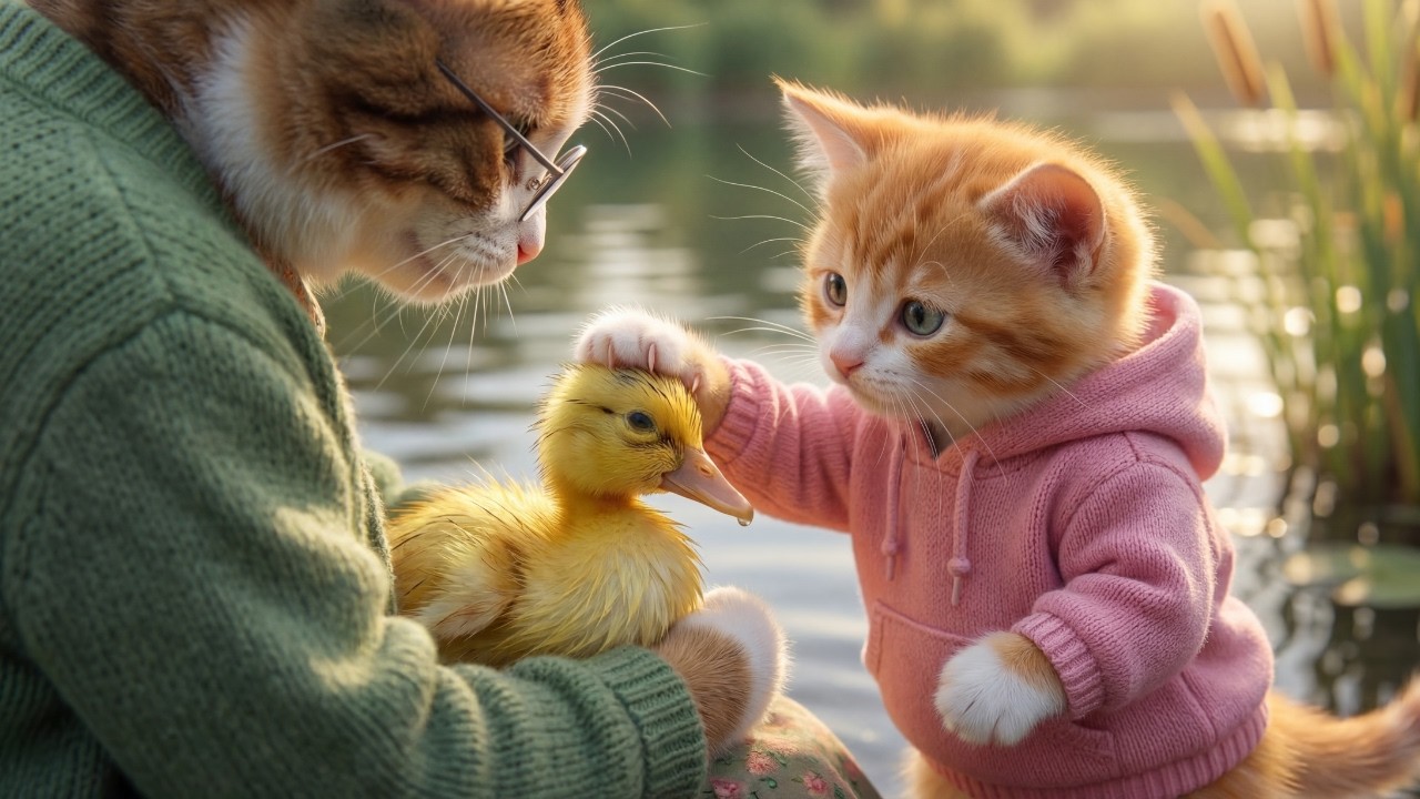 The Cry of a Lost Duckling and the Kind Hearts of a Grandma and Two Kittens