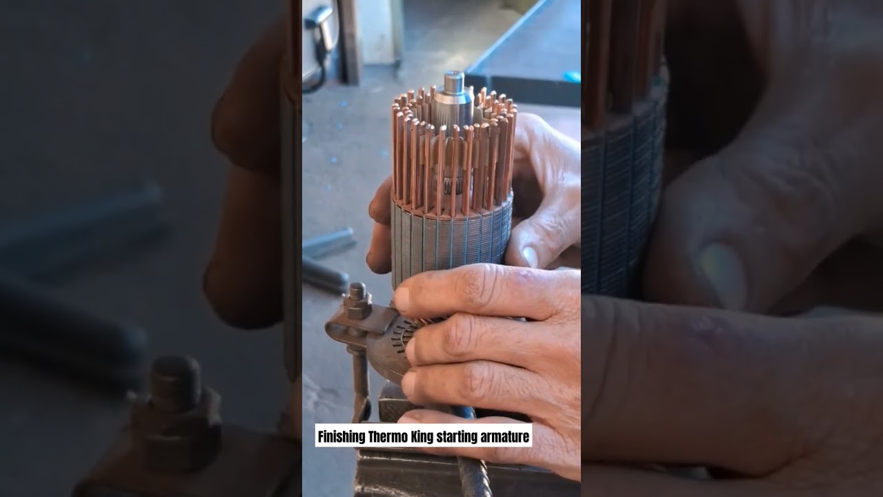 Finishing Thermo King starting armature #trending #papular #machine #youtubeshort #copper