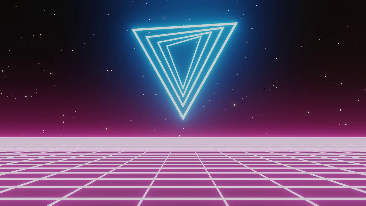Synthwave Background Video, Retro 80s Abstract Triangle Star Motion Background | Free Stock Footage
