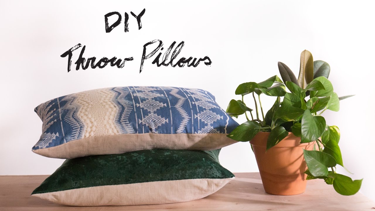 DIY Sew/ No Sew Throw Pillows