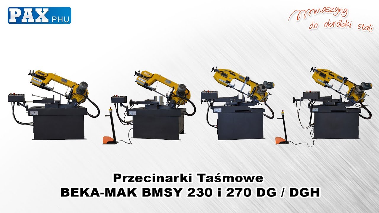 Przecinarki taśmowe BMSY 230 i 270 DG / DGH - prezentacja modeli