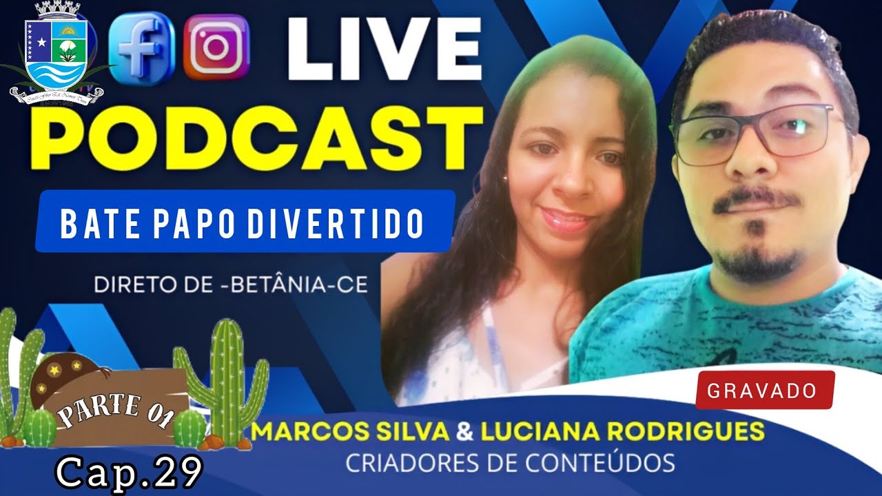 LIVE PODCAST COM CURIOSIDADES E MUITA ALEGRIA (Parte 01)🇧🇷