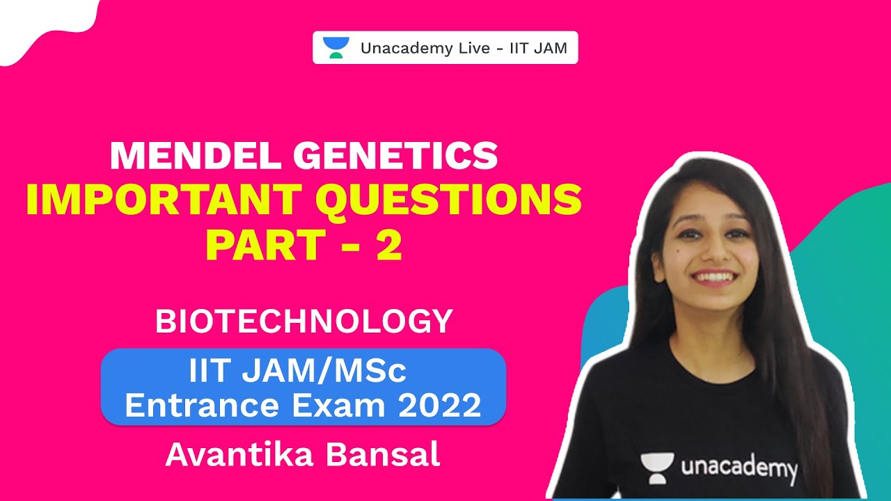 IIT JAM 2022 /MSc Entrance Exam | Mendel Genetics| Imp Problems- Part 2 |Biotech |Avantika | IIT JAM