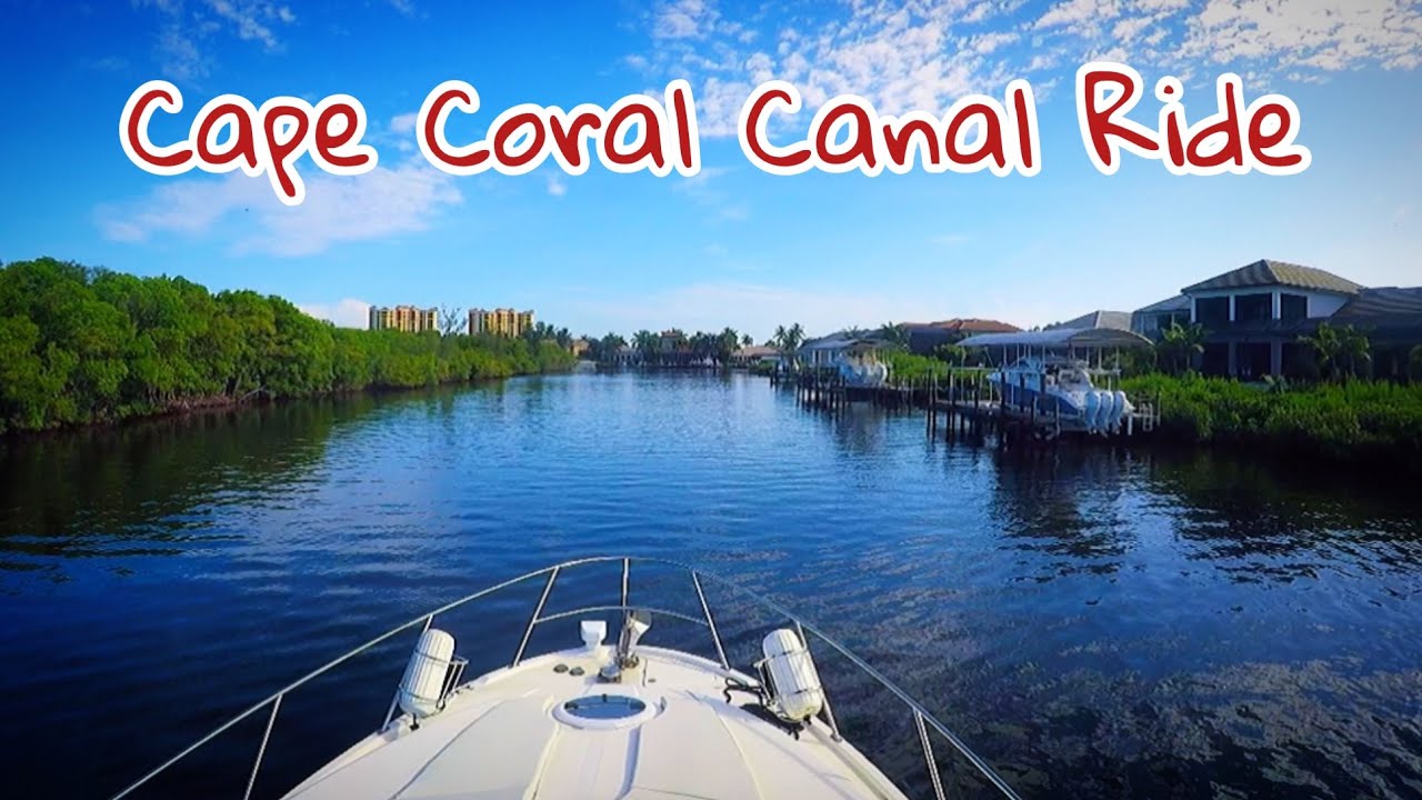 Time lapse Cape Coral Canal Boat Ride - pre hurricane Ian 8/2/22