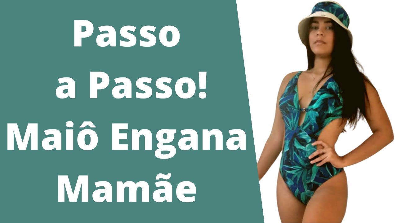 Maiô engana mamãe estampado. veja como costurar esse lindo maio.