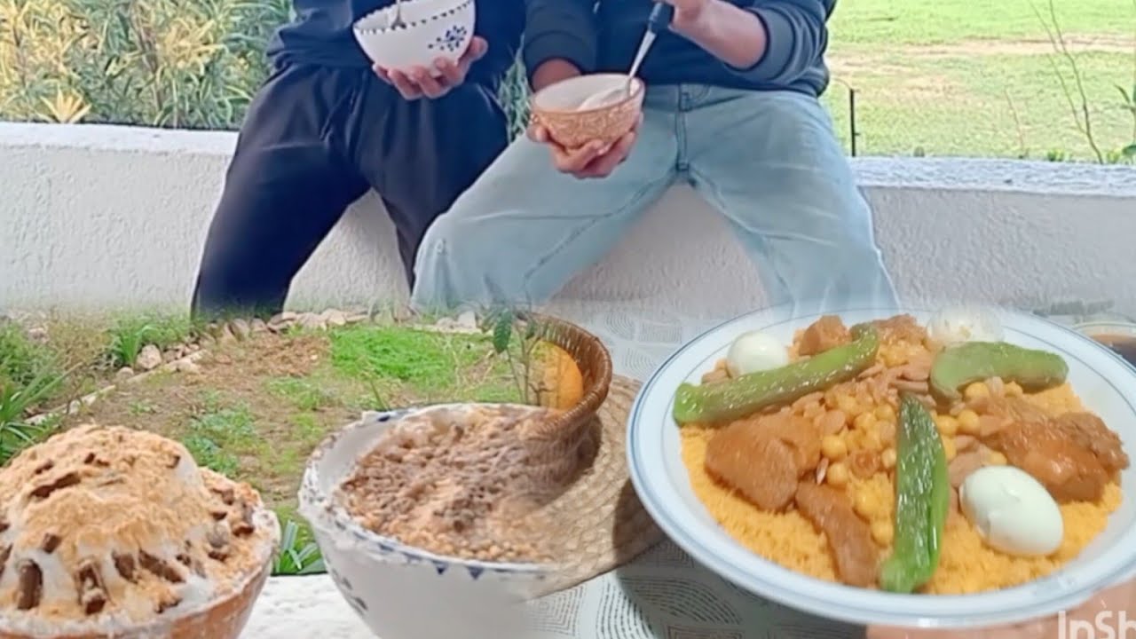 اجواء ليلة النصف من رمضان في الريف التونسي/الكرديانه عاده من عادات الشباب في رمضان 