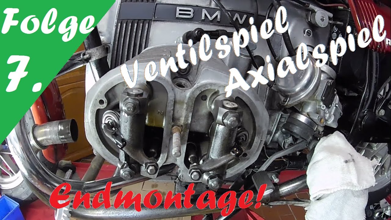 Ventilspiel, Axialspiel, Krümmermutter, STARTVERSUCH | BMW BOXER 2-Ventiler | R45 R65