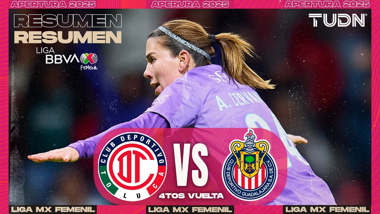 Resumen y goles - Toluca vs Chivas | Liga MX Femenil - Cuartos de Final Apertura 2025 | TUDN