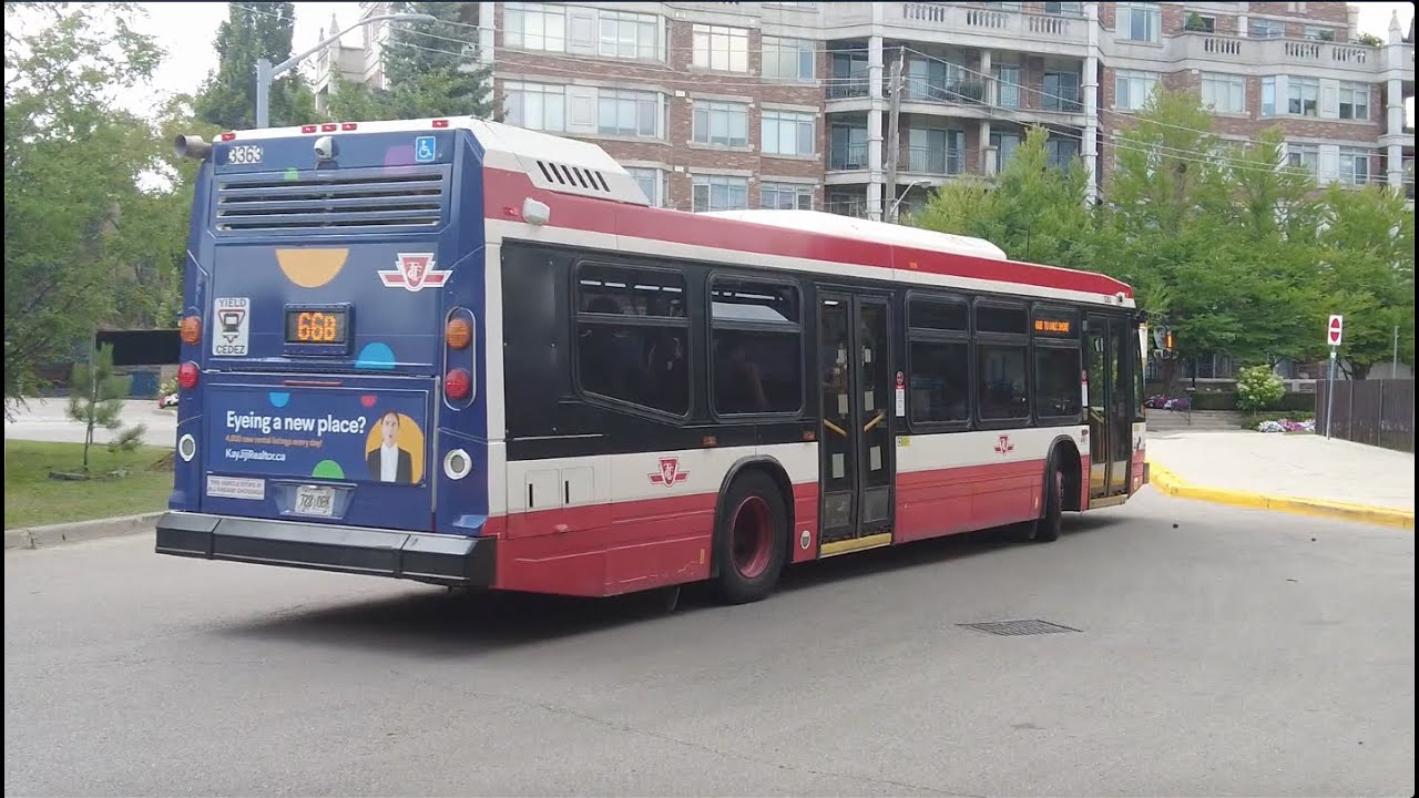 TTC 66B Prince Edward Bus Ride #3363 from Lake Shore West to Old Mill Stn (July 17th, 2024)