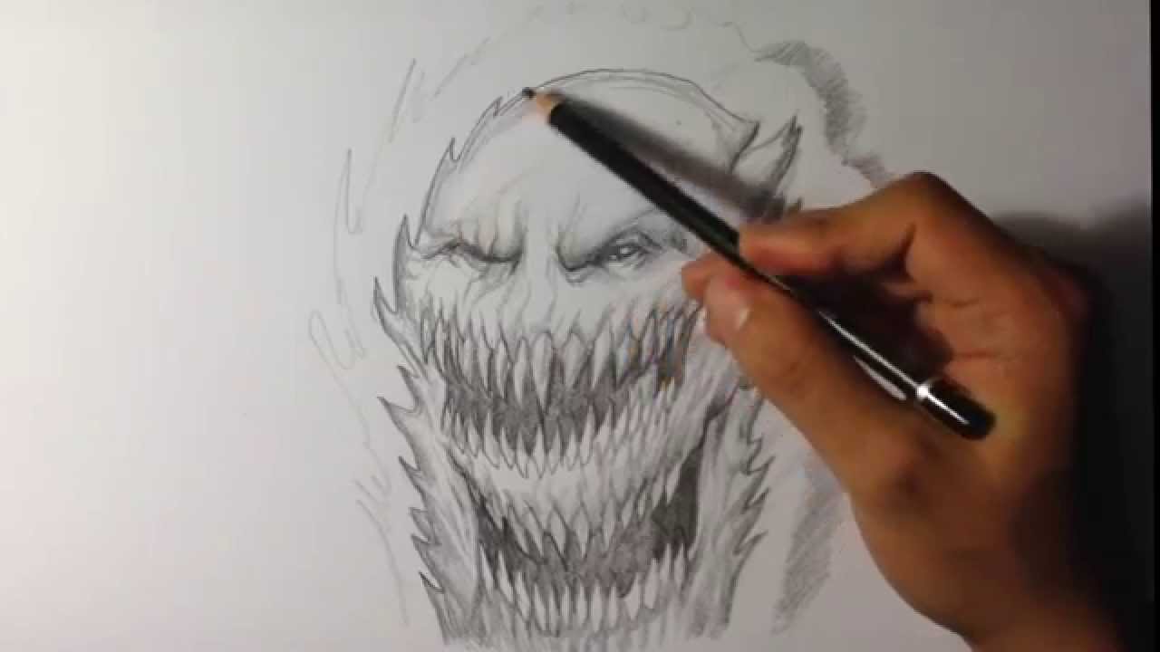 Monster Head Demo - Unedited - Draw Fantasy Art