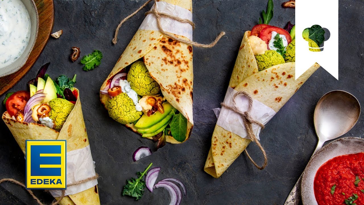 Falafel selber machen I Falafel Wrap mit Avocado, Datteln & Minz-Joghurt I EDEKA